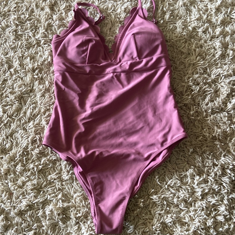 CUPSHE medium swimsuit - dark pink/mauve